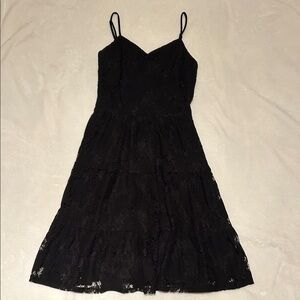 Monteau Black Lace Mini Dress